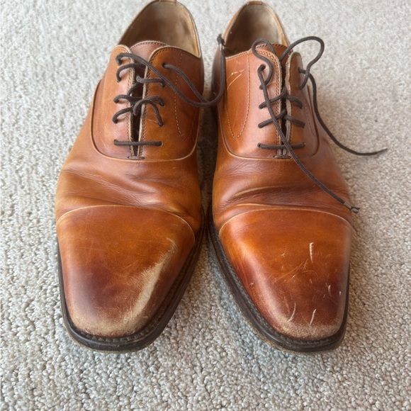 Magnanni Men\'s Saffron Oxford Cap Toe Dress Shoe Tan Brown Leather main image 5